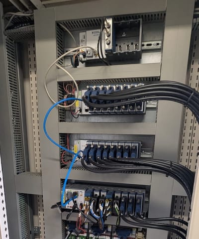 Noriker control cabinet housing the Noricore PLC hardware and I/O